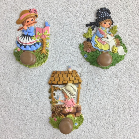 Vintage Other - Vintage 1950s Children’s Wall Hooks girl kids rare
